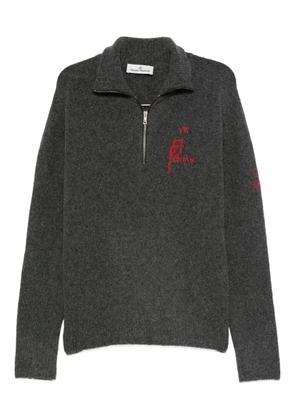 Vivienne Westwood embroidered-logo sweater - Grey