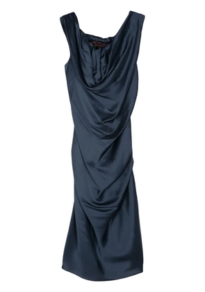 Vivienne Westwood Pre-Owned 2010s crepe draped midi dress - Blue