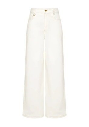 Aje Wavebreak topstitch jeans - White