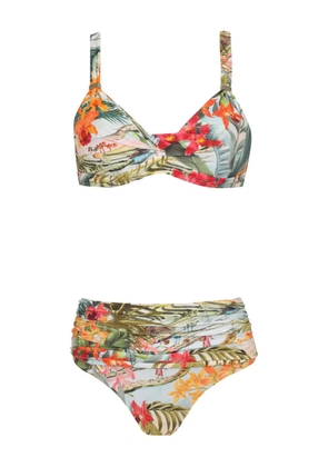 Lygia & Nanny tropical-print high-waisted bikini - Green