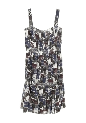 CHANEL Pre-Owned 1986-1988 pleated mini dress - Black