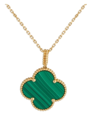 Van Cleef & Arpels 18K yellow gold Magic Alhambra malachite necklace