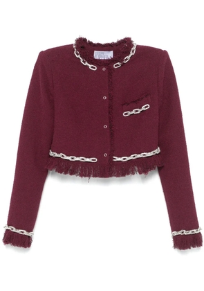 Giuseppe Di Morabito crystal-chain cropped jacket - Purple