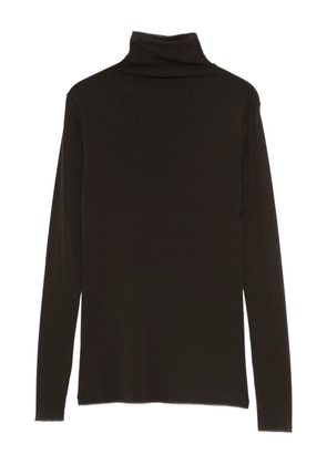 D.Exterior turtleneck long-sleeve T-shirt - Brown