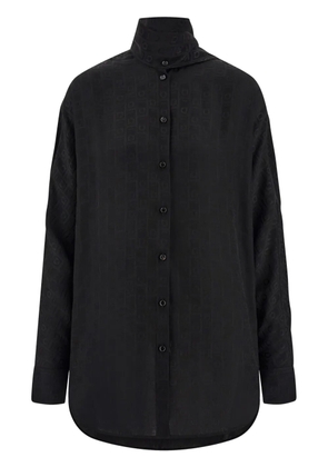 Ferragamo sash-collar silk blouse - Black