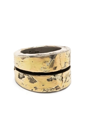 Parts of Four Crevice gold-plated ring - Yellow