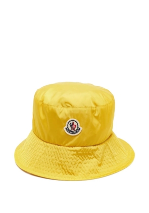 Moncler Vintage logo-patch bucket hat - Yellow