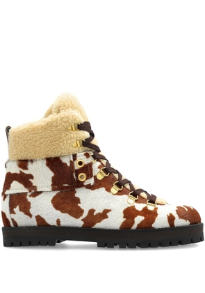 Odissì Heidi cow-printed hiking boots - Brown