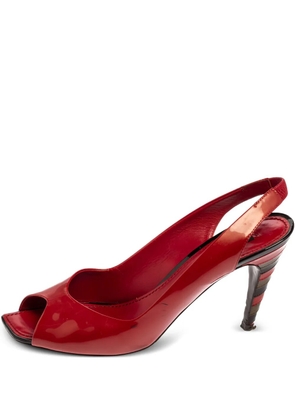 Louis Vuitton Pre-Owned 100mm leather slingback pumps - Red