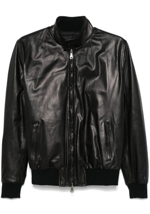 Dell'oglio leather bomber jacket - Black