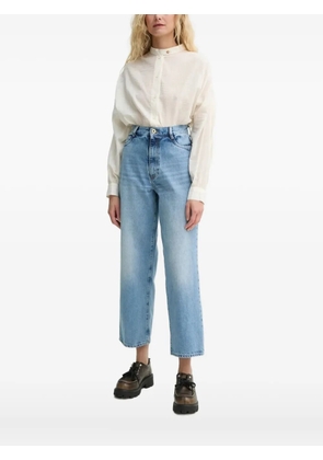 Sessùn textured gold-button blouse - White