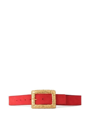 Saint Laurent Pre-Owned Love suede belt - Red