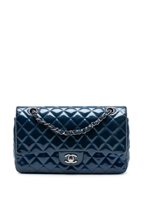CHANEL Pre-Owned 2012-2013 Medium Classic Patent Double Flap shoulder bag - Blue