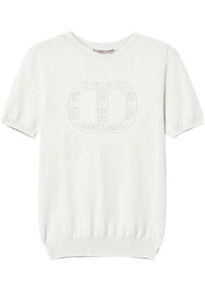 TWINSET Oval T-perforated T-shirt - White