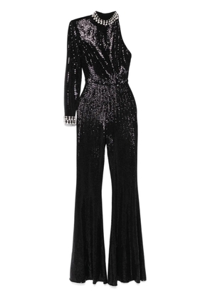 NISSA sequined flared jumpsuit - Black