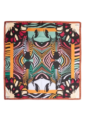 Lancel Zebra Mania silk scarf - Black