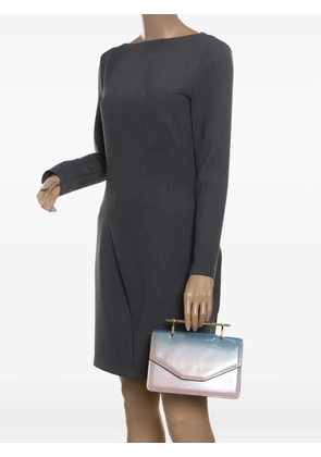 M2malletier ombré-effect patent-leather handbag - Blue