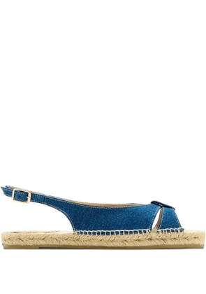 Castañer slingback denim flat espadrilles - Blue