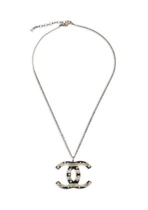 CHANEL Pre-Owned 2006 Interlocking CC-pendant necklace - Silver
