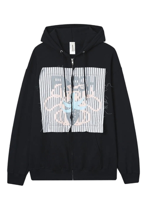 WESTFALL graphic-print zip-up hoodie - Black