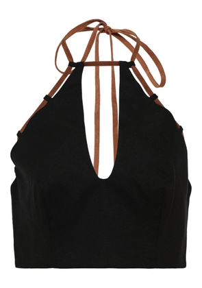 Alexia halterneck top - Black