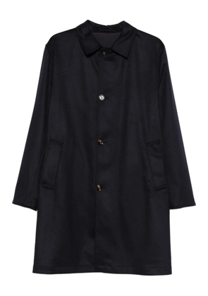 Kired button-fastening cashmere reversible coat - Blue