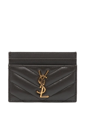 Saint Laurent chevron logo card holder - Grey