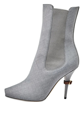 Burberry Pre-Owned 105mm Kenzie peep-toe boots - Grey