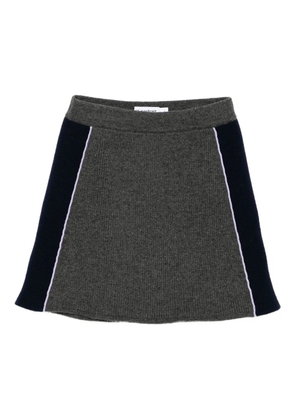 Self-Portrait ribbed knit mini skirt - Grey