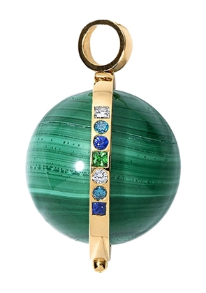 DEVON WOODHILL 18kt yellow gold Cosmic Spinner Malachite pendant necklace