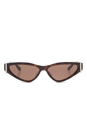 Alexander McQueen Eyewear geometric-frame sunglasses - Brown