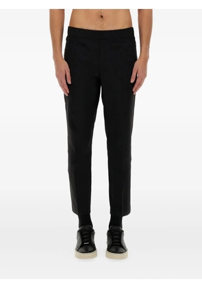BOSS elastic-waistband straight-leg trousers - Black