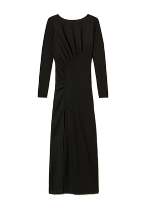 TWINSET gathered side-slit maxi dress - Black