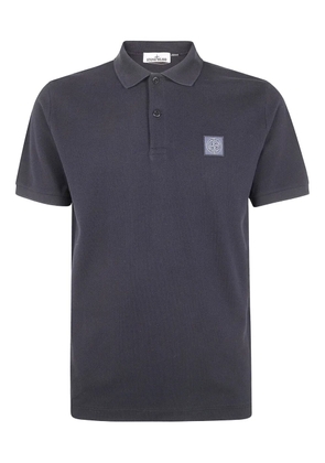 Stone Island logo-patch polo shirt - Blue