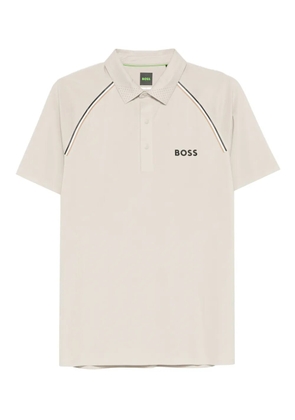 BOSS logo-detail polo shirt - Neutrals