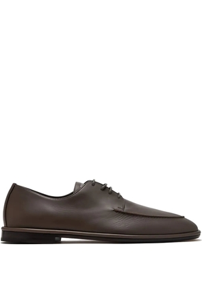 Ferragamo leather lace-up shoes - Brown
