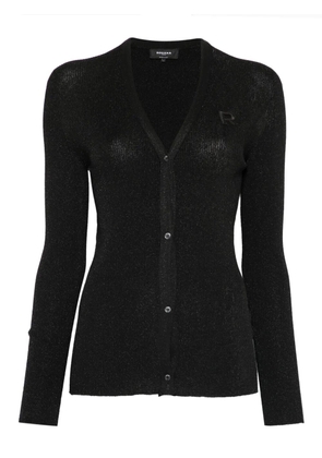 Rochas logo-appliqué cardigan - Black