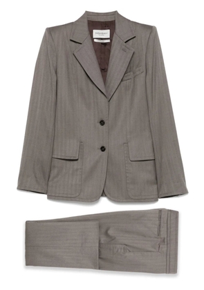 Saint Laurent Pre-Owned 2000s striped suit - Brown