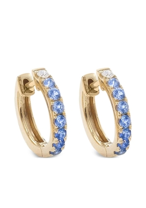 ROBINSON PELHAM 14K yellow gold blue sapphire and diamond hoop earrings