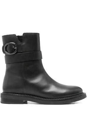 Geox buckle-detail leather boots - Black