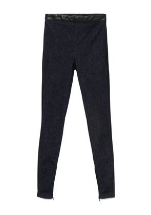 MITILIANE COUTURE leather-insert leggings - Blue