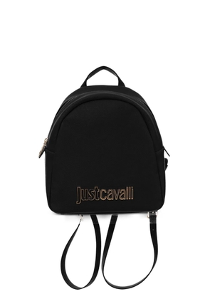 Just Cavalli logo-plaque backpack - BLACK