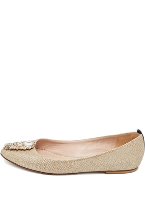 SJP by Sarah Jessica Parker glitter crystal ballet flats - Neutrals