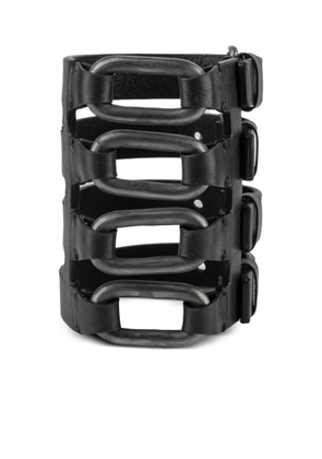 Parts of Four leather bracelet - Black