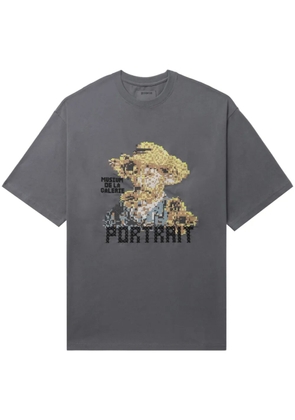 Musium Div. Van Gogh-print short-sleeve T-shirt - Grey