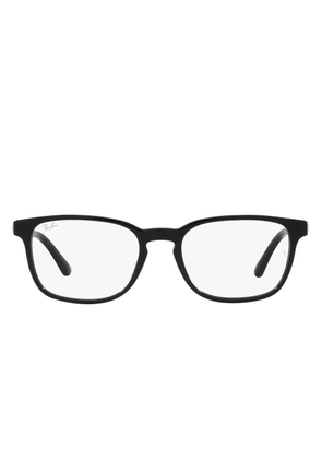 Ray-Ban logo-lettering square-frame glasses - Black