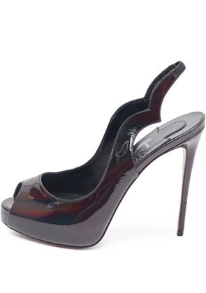Christian Louboutin Pre-Owned 115mm Hot Chick peep-toe slingback sandals - Black