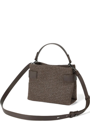 Brunello Cucinelli small Essence net-embroidered tote bag - Brown