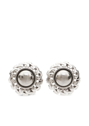 Givenchy Pre-Owned 2000s domed clip-on earrings - Silver