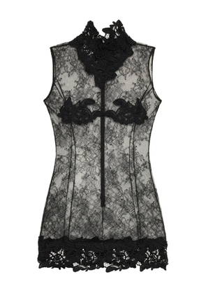 Blumarine high-neck mini dress - Black